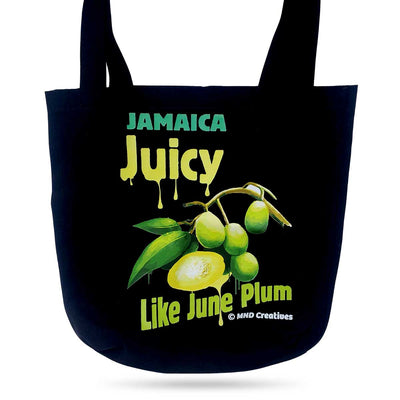 MND Creatives Jamaica Juicy Like June Plum Shopping Bag - Caribshopper