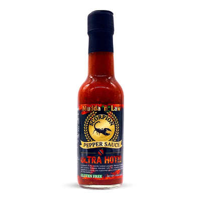 Mudda N Law Scorpion Pepper Sauce Ultra Hot, 5oz - Caribshopper