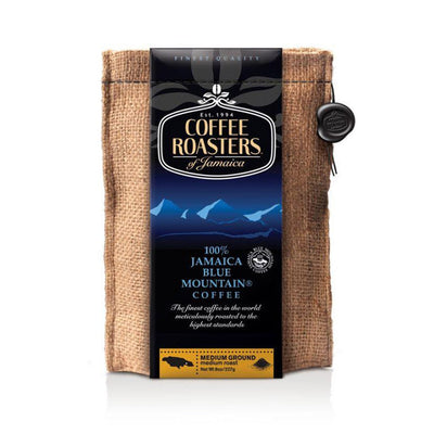 Country Traders 100% Jamaica Blue Mountain Coffee - 8oz Ground in Burlap Bag - Caribshopper