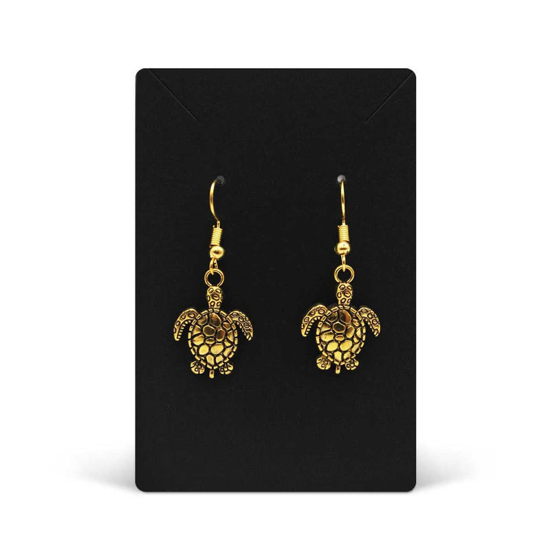 CW Artisinal Jewellery Antique Brass Turtle Earrings - Caribshopper