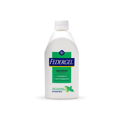 Federgel Plus Liquid Antacid, 12oz (Single & 3 Pack) - Caribshopper