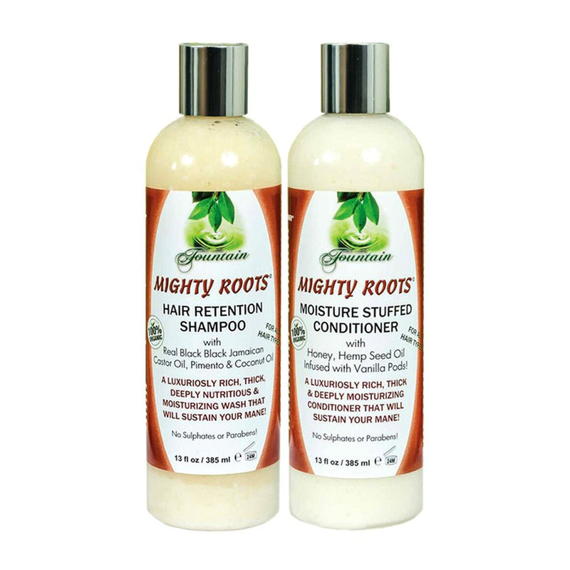 Fountain Mighty Roots Hair Retention Shampoo and Moisture Stuffed Conditioner Combo - Caribshopper