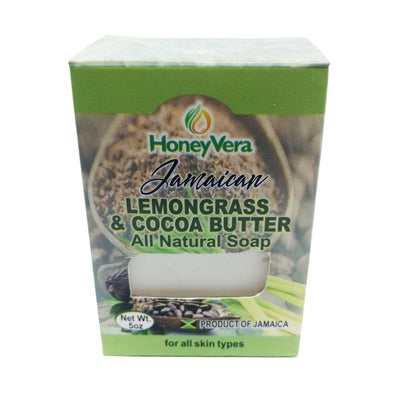 HoneyVera Lemongrass & Cocoa Butter Soap, 5oz - Caribshopper