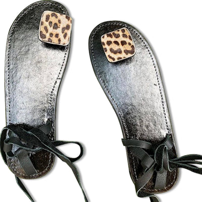Jamaica Sandal Co Kelly Leopard Sandals, (Size 5 - 11) - Caribshopper