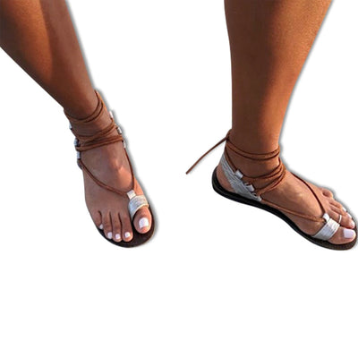 Jamaica Sandal Co Roxy Silver Sandals, (Size 5 - 11) - Caribshopper