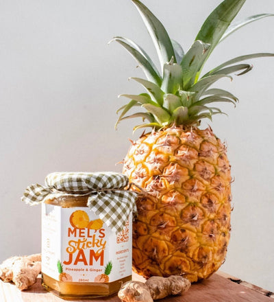 Mel's Sticky Jam - Pineapple & Ginger, 9.3oz (Single & 3 pack) - Caribshopper