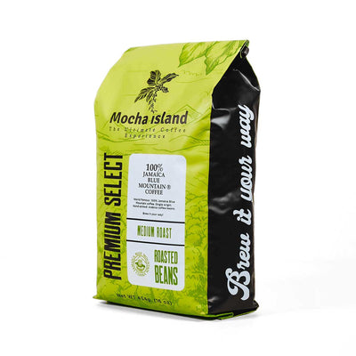 Mocha Island 100% Jamaica Blue Mountain Coffee Beans, 16oz - Caribshopper