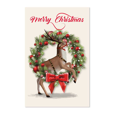 Poet Tree World Happy Reindeer Hour Greeting Card - Caribshopper