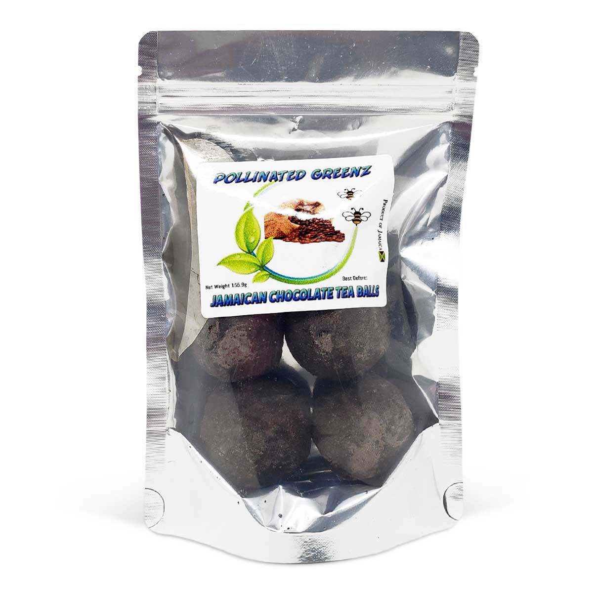 Pollinated Greenz Jamaican Chocolate Tea Balls, 156g