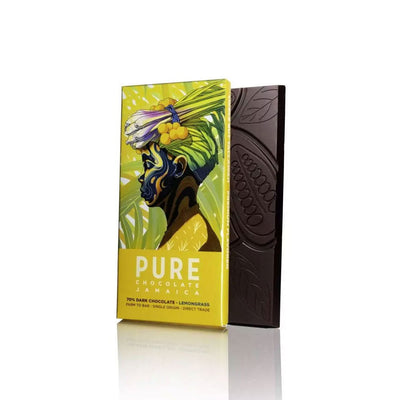 PURE 70% Dark Chocolate with Lemongrass, 1.76oz - Caribshopper