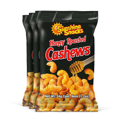 Sunshine Snacks Cashews, 34g (3 Pack) - Caribshopper
