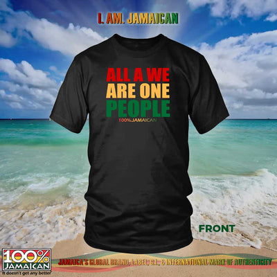 100% Jamaican All A We Are One People T-Shirt - Men's - Caribshopper