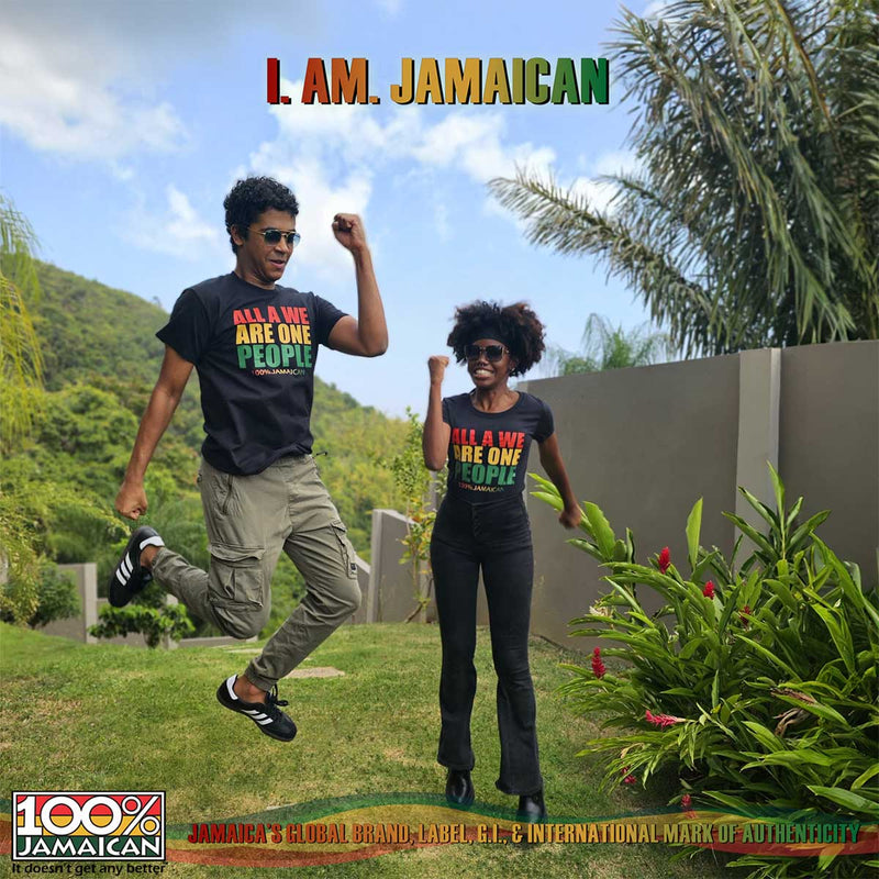 100% Jamaican All A We Are One People T-Shirt - Men&