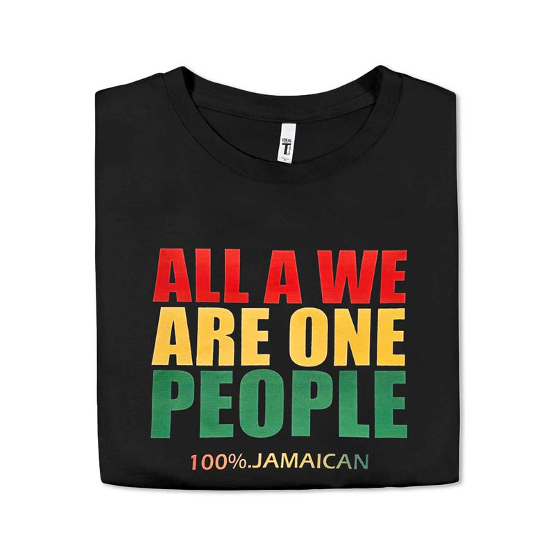 100% Jamaican All A We Are One People T-Shirt - Women&