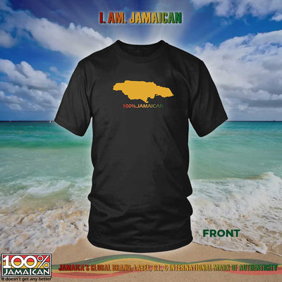 100% Jamaican Gold Island T-shirt - Men's - Caribshopper