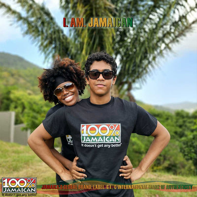 100% Jamaican Logo T-Shirt - Men's - Caribshopper