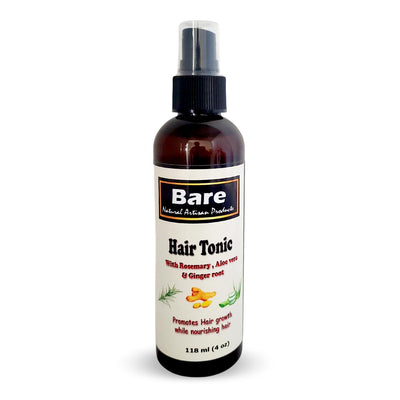 Bare Natural Products Hair Tonic with Rosemary, Aloe Vera & Ginger Root, 4oz - Caribshopper