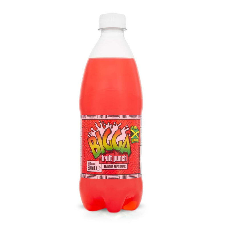 Bigga Fruit Punch Flavoured Soft Drink, 600ml (Case of 24) - Caribshopper