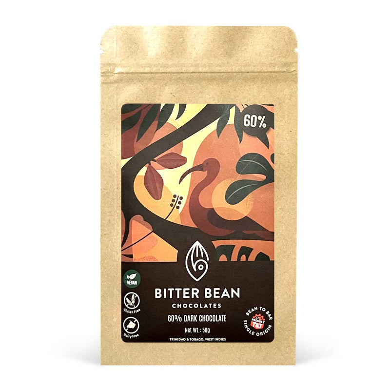 Bitter Bean 60% Dark Chocolate, 50g