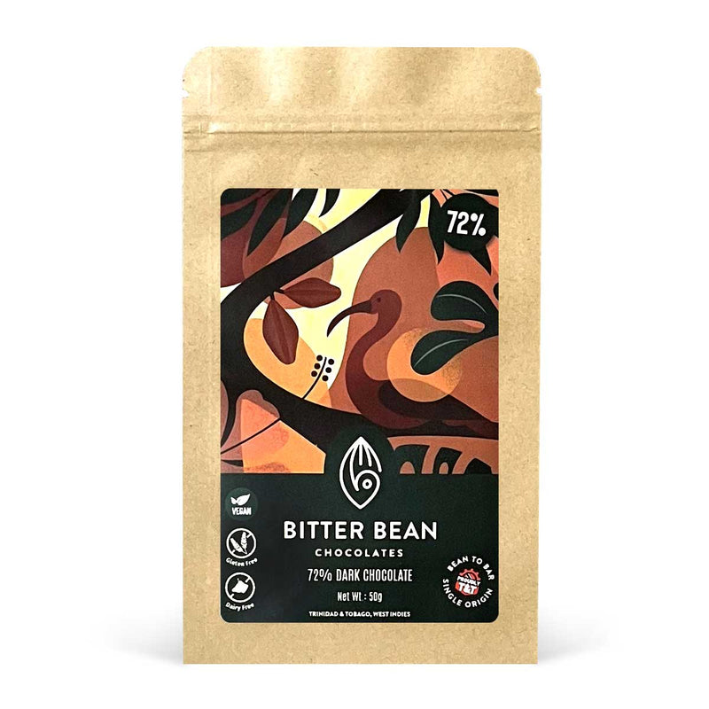 Bitter Bean 72% Dark Chocolate, 50g