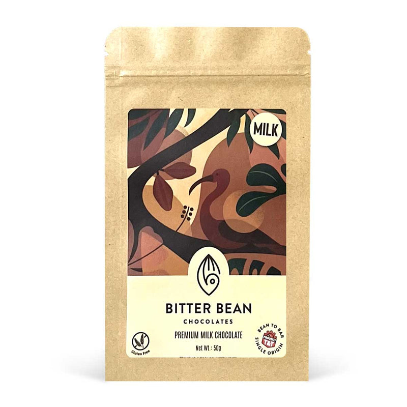 Bitter Bean Premium Milk Chocolate, 50g