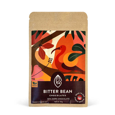 Bitter Bean 60% Dark Chocolate, 50g - Caribshopper