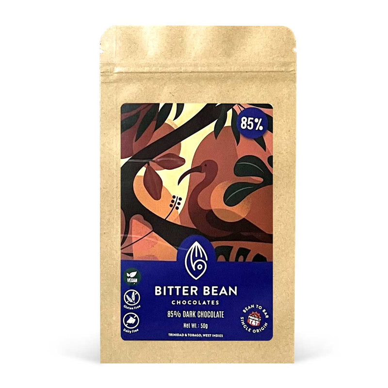 Bitter Bean 85% Dark Chocolate, 50g - Caribshopper