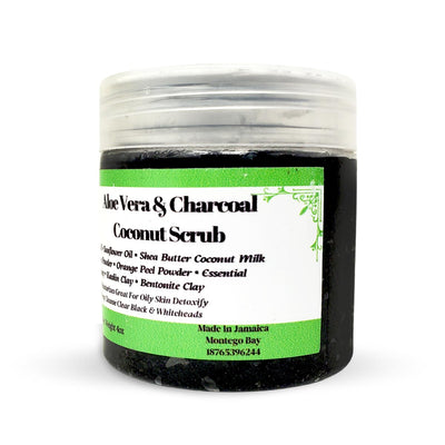 Blissfull Aroma By Daelexia Aloe Vera & Charcoal Coconut Scrub, 4oz - Caribshopper