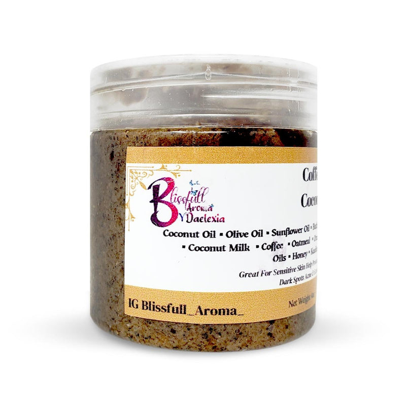 Blissfull Aroma By Daelexia Coffee Oatmeal Coconut Scrub, 4oz - Caribshopper