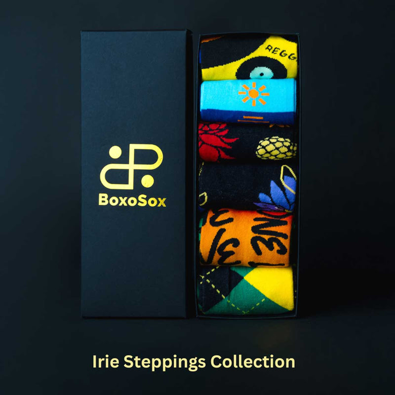 BoxoSox Irie Steppings Collection – Bring Jamaica Home for the Holidays! – 6 Pairs - Caribshopper