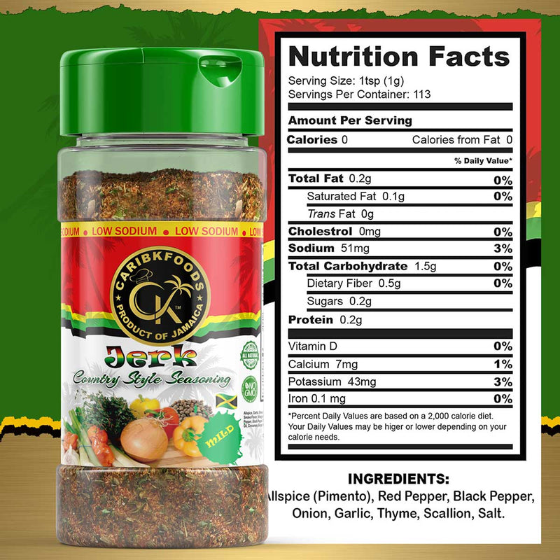 Caribbean Kitchen Mild Jerk Seasoning, 4oz - Caribshopper