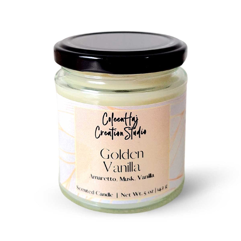 Coleenhaj Golden Vanilla Scented Candle, 5oz - Caribshopper