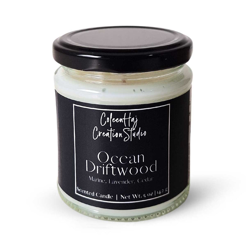 Coleenhaj Ocean Driftwood Scented Candle, 5oz - Caribshopper