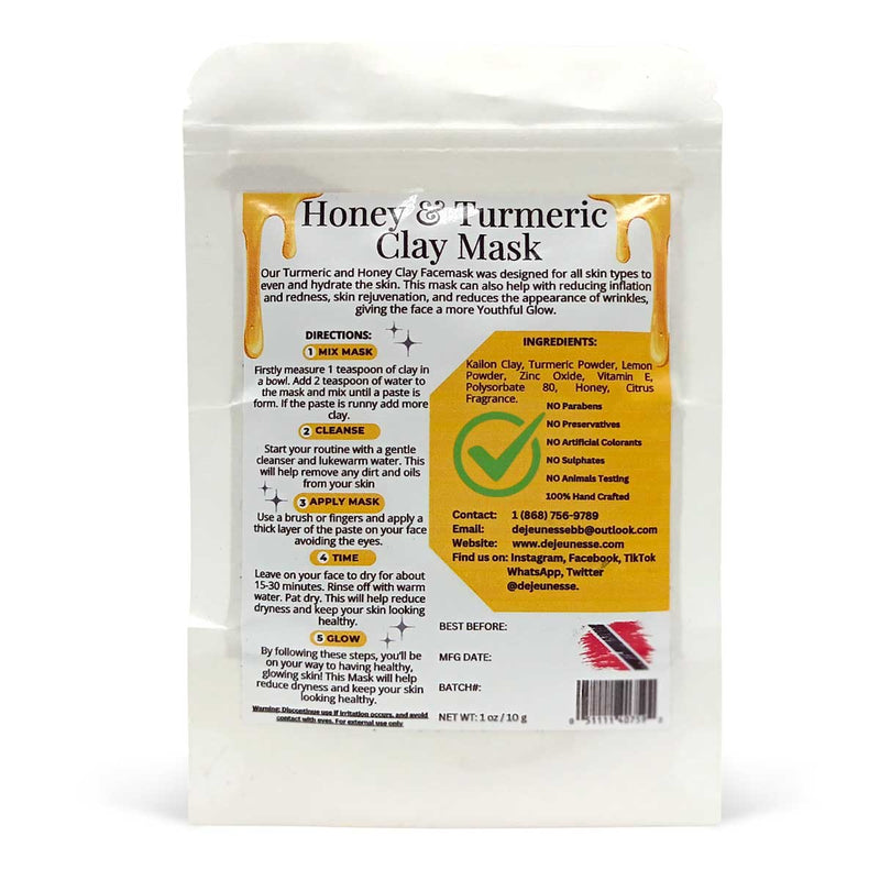 De Jeunesse Honey and Turmeric Clay Skin Correction Face Mask, 1oz - Caribshopper