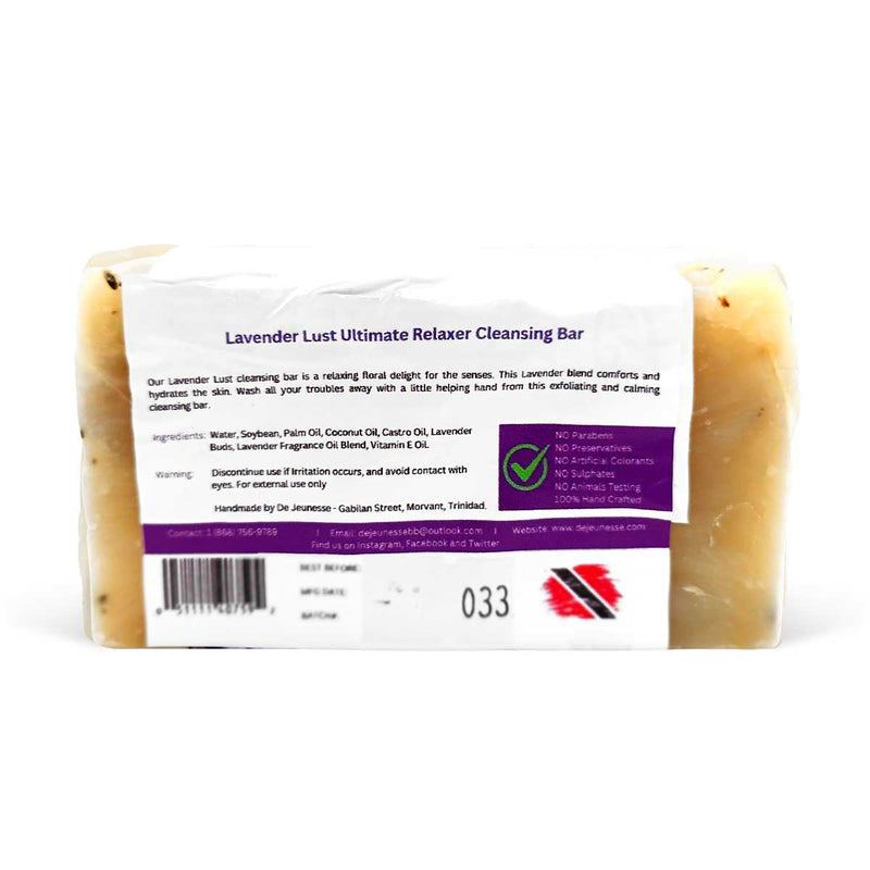 De Jeunesse Lavender Lust Face and Body Cleansing Bar, 5oz - Caribshopper