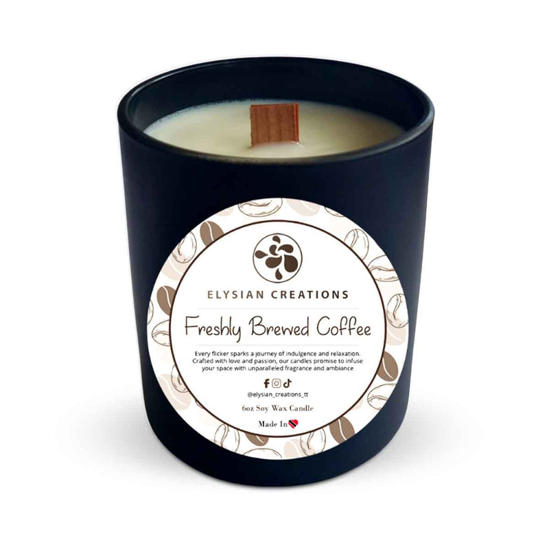 Elysian Creations Freshly Brewed Coffee Scented Candle - Caribshopper