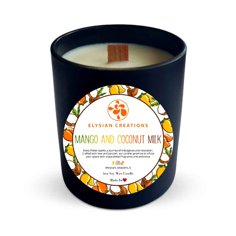 Elysian Creations Mango & Coconut Milk Scented Candle - Caribshopper