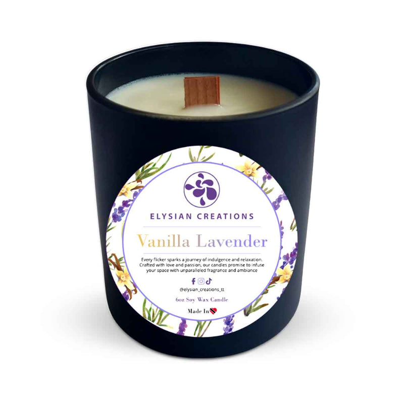 Elysian Creations Vanilla Lavender Scented Candle - Caribshopper