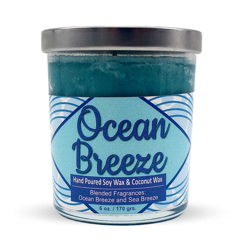 Erythan Enterprises Ocean Breeze Scented Candle, 6oz - Caribshopper