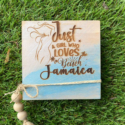 JA Dezines Beach Vibes Engraved Wood Creations - Caribshopper