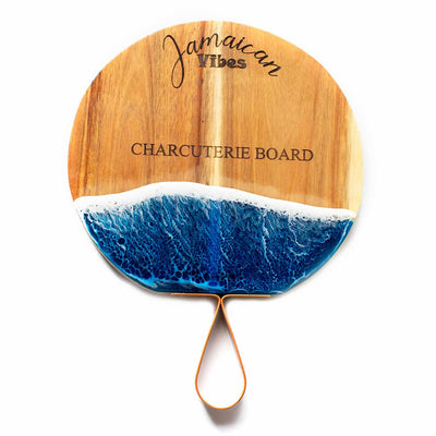 JA Dezines Charcuterie Board with Ocean Waves - Caribshopper