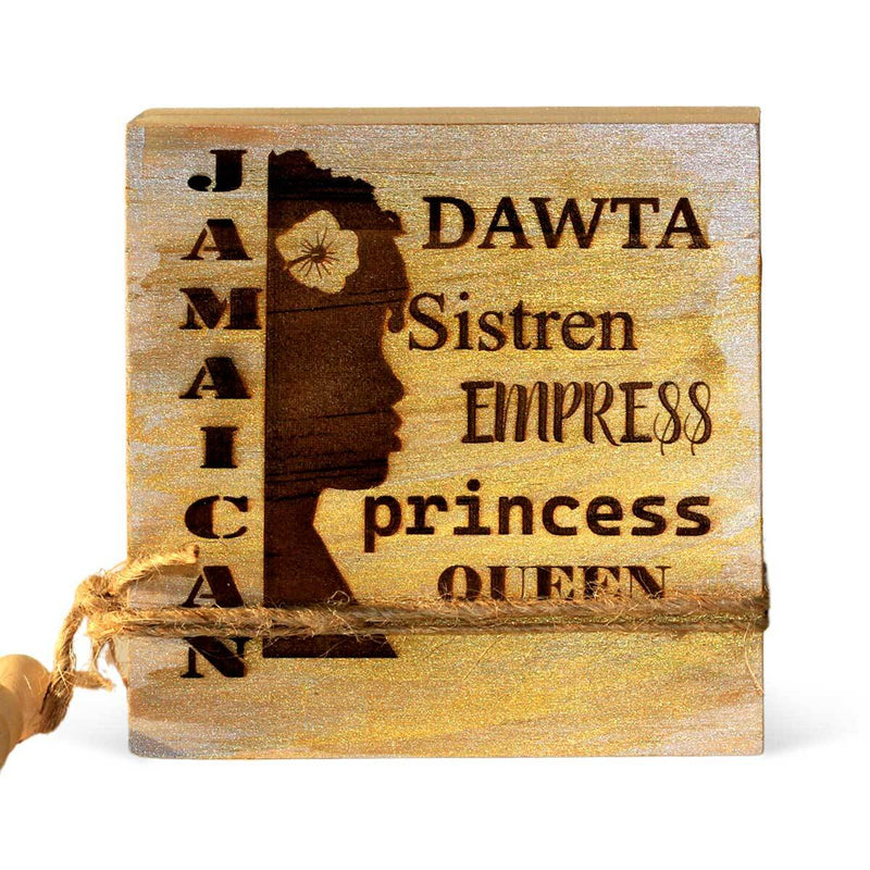 JA Dezines Jamaican Woman Engraved Wood Creations - Caribshopper