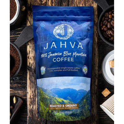 Jahva Coffee 100% Jamaican Blue Mountain Coffee, 16oz - Caribshopper