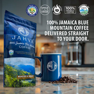 Jahva Coffee 100% Jamaican Blue Mountain Coffee, 16oz - Caribshopper