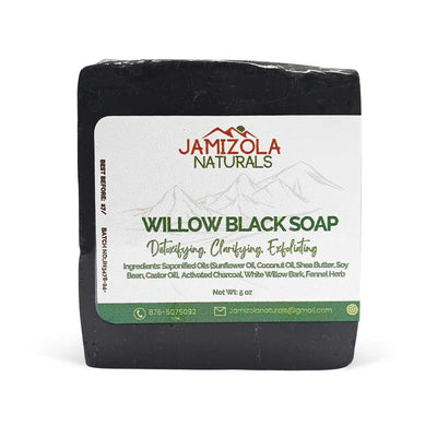 Jamizola Naturals Willow Black Soap, 5oz - Caribshopper