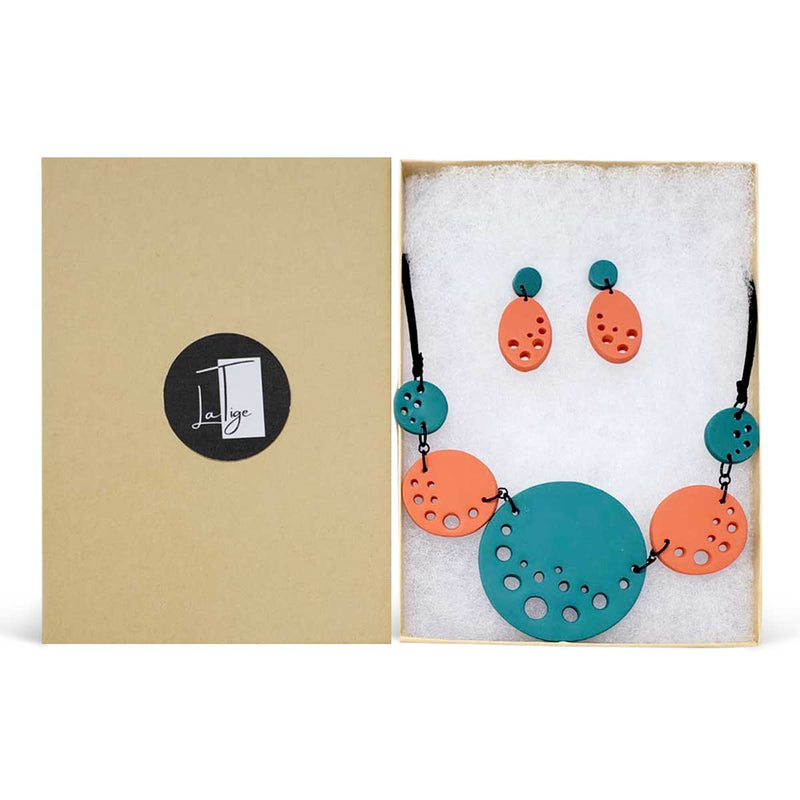 La Tige Coral Necklace & Earrings Set - Caribshopper