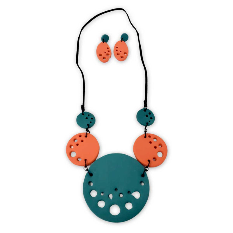 La Tige Coral Necklace & Earrings Set - Caribshopper