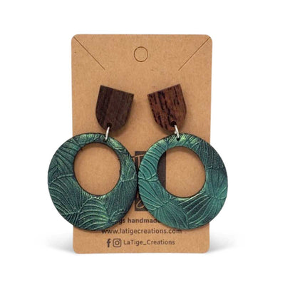 La Tige Jungle Glow Circle Dangle Earrings - Caribshopper