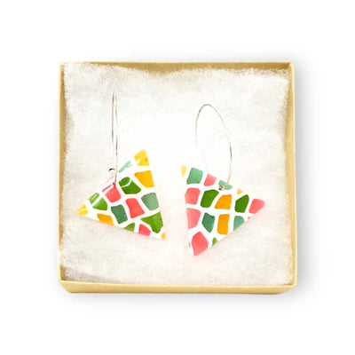 La Tige Prism Mini Triangles on Hoops Earrings - Caribshopper