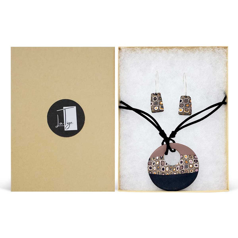 La Tige Warp Necklace & Earrings Set - Caribshopper